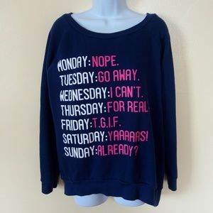 👍 Electric PINK Blue Size L Weekday Sweatshirt